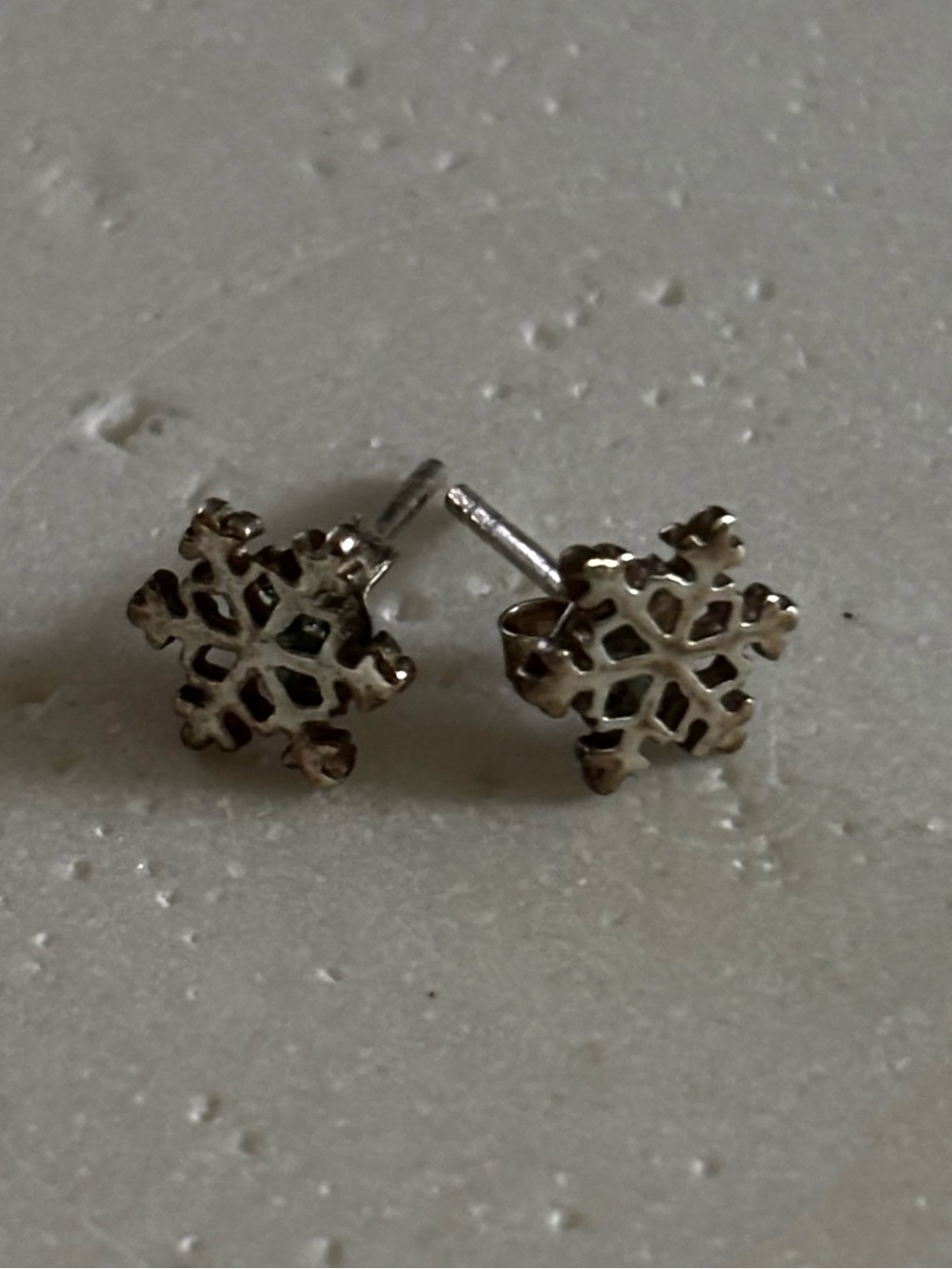 Sterling Silver Snowflake Stud Earrings